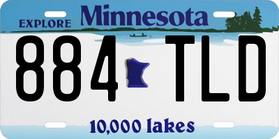 MN license plate 884TLD