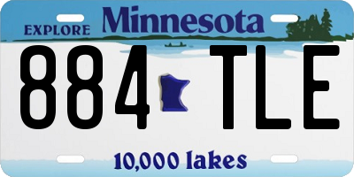 MN license plate 884TLE