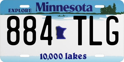 MN license plate 884TLG