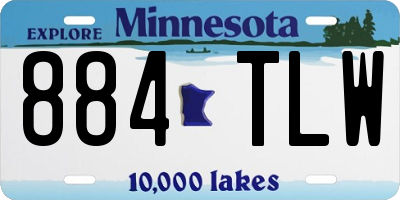 MN license plate 884TLW