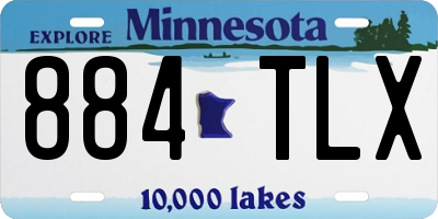 MN license plate 884TLX