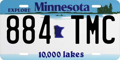 MN license plate 884TMC
