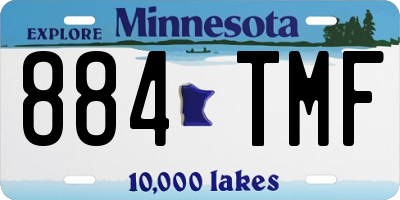 MN license plate 884TMF