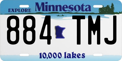 MN license plate 884TMJ