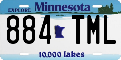 MN license plate 884TML