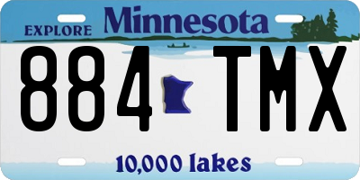 MN license plate 884TMX