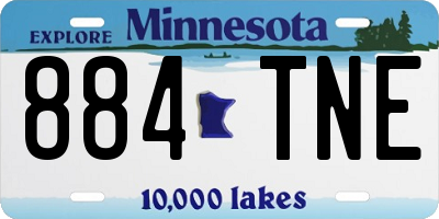 MN license plate 884TNE