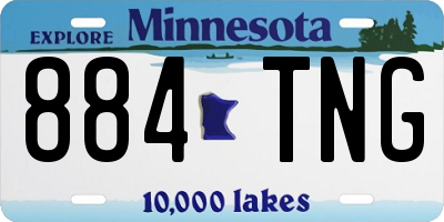 MN license plate 884TNG