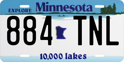 MN license plate 884TNL
