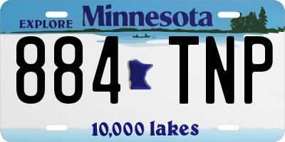 MN license plate 884TNP