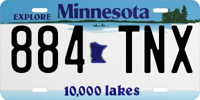 MN license plate 884TNX