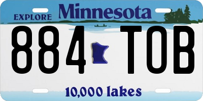 MN license plate 884TOB