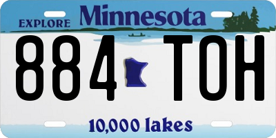 MN license plate 884TOH