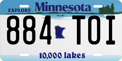 MN license plate 884TOI
