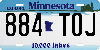 MN license plate 884TOJ