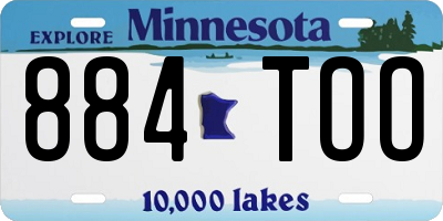 MN license plate 884TOO
