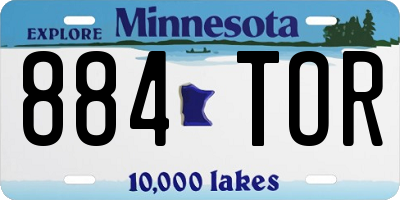 MN license plate 884TOR