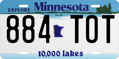 MN license plate 884TOT