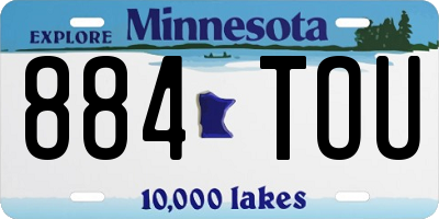 MN license plate 884TOU