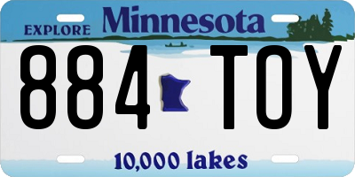 MN license plate 884TOY