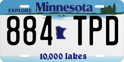 MN license plate 884TPD
