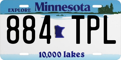 MN license plate 884TPL