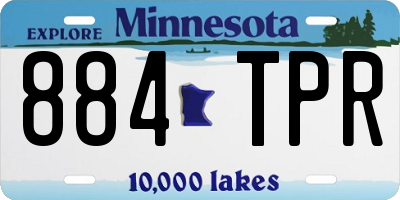 MN license plate 884TPR