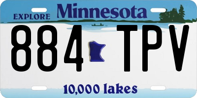 MN license plate 884TPV