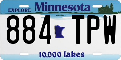 MN license plate 884TPW