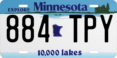 MN license plate 884TPY
