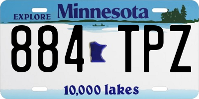 MN license plate 884TPZ