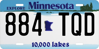 MN license plate 884TQD