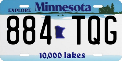MN license plate 884TQG