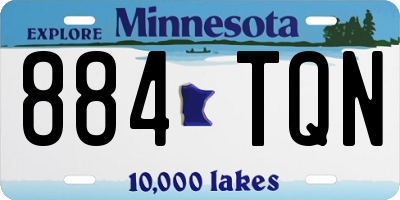 MN license plate 884TQN