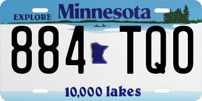 MN license plate 884TQO
