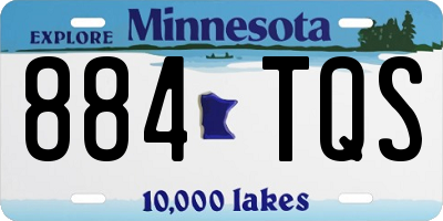 MN license plate 884TQS