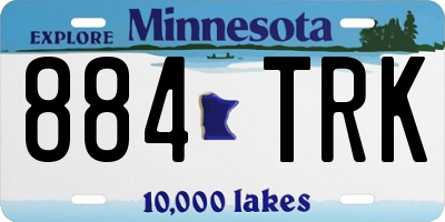 MN license plate 884TRK