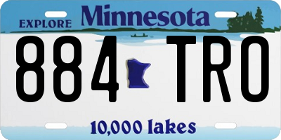 MN license plate 884TRO
