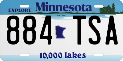 MN license plate 884TSA