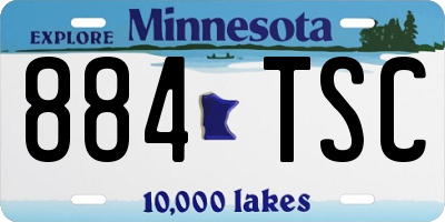 MN license plate 884TSC