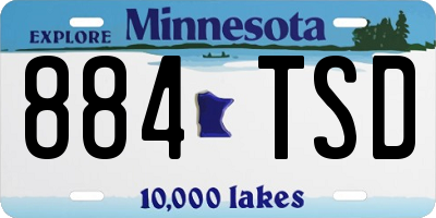 MN license plate 884TSD