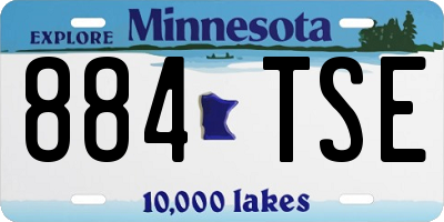 MN license plate 884TSE