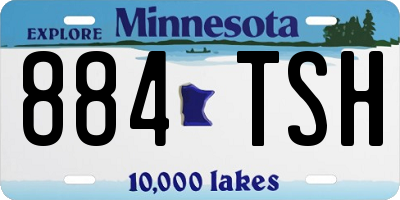 MN license plate 884TSH