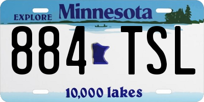 MN license plate 884TSL