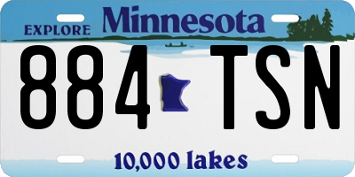 MN license plate 884TSN