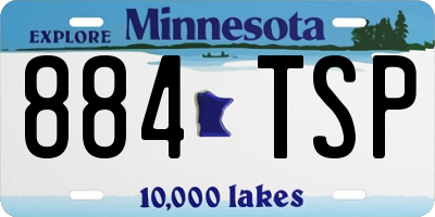 MN license plate 884TSP