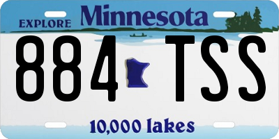 MN license plate 884TSS