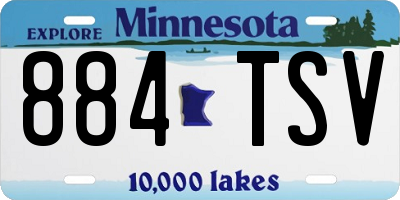MN license plate 884TSV