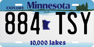 MN license plate 884TSY