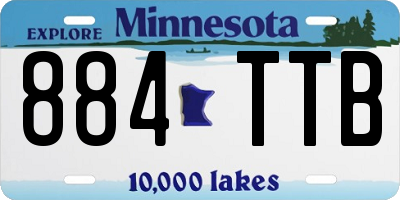 MN license plate 884TTB
